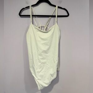 White lululemon coastline one piece swimsuit